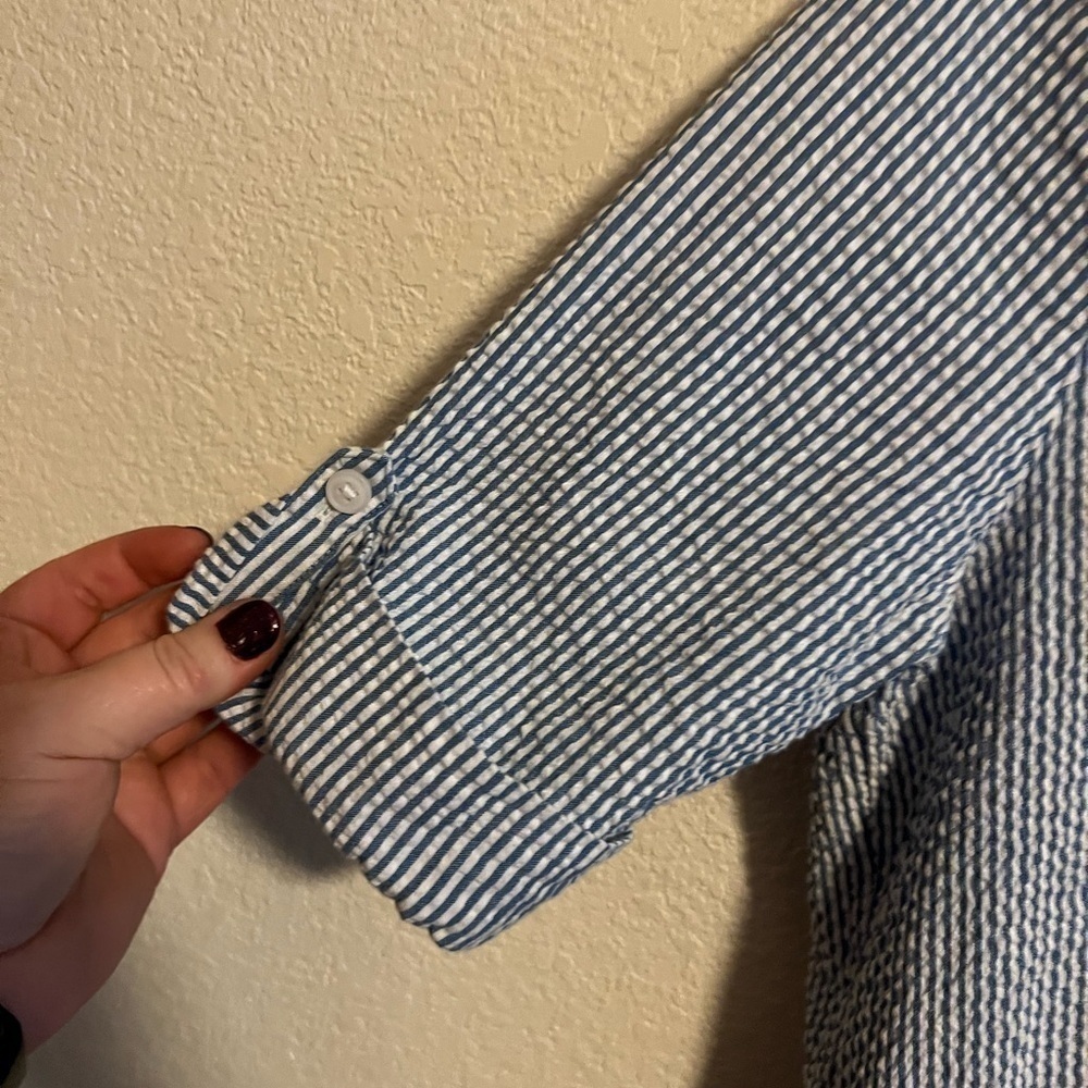 Karen Scott Striped Shirt Dress Size Large - Picture 3 of 10